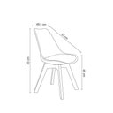 Ver imagem 6 de Cadeira de Jantar Leda Preta Kit 4 Unidades