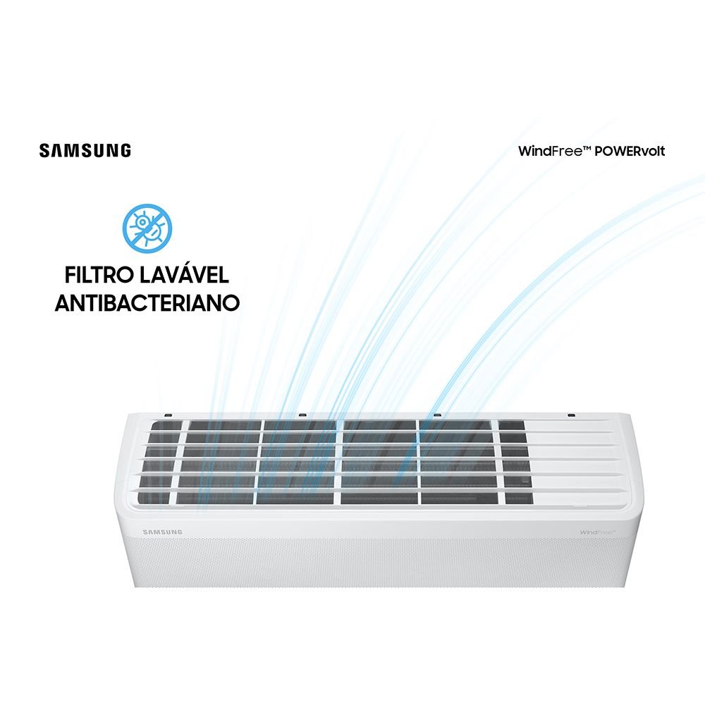 Ar Condicionado Split Inverter Samsung WindFree PowerVolt Frio 12000 BTUs Bivolt AR12BVFAVWKXAZ - 7