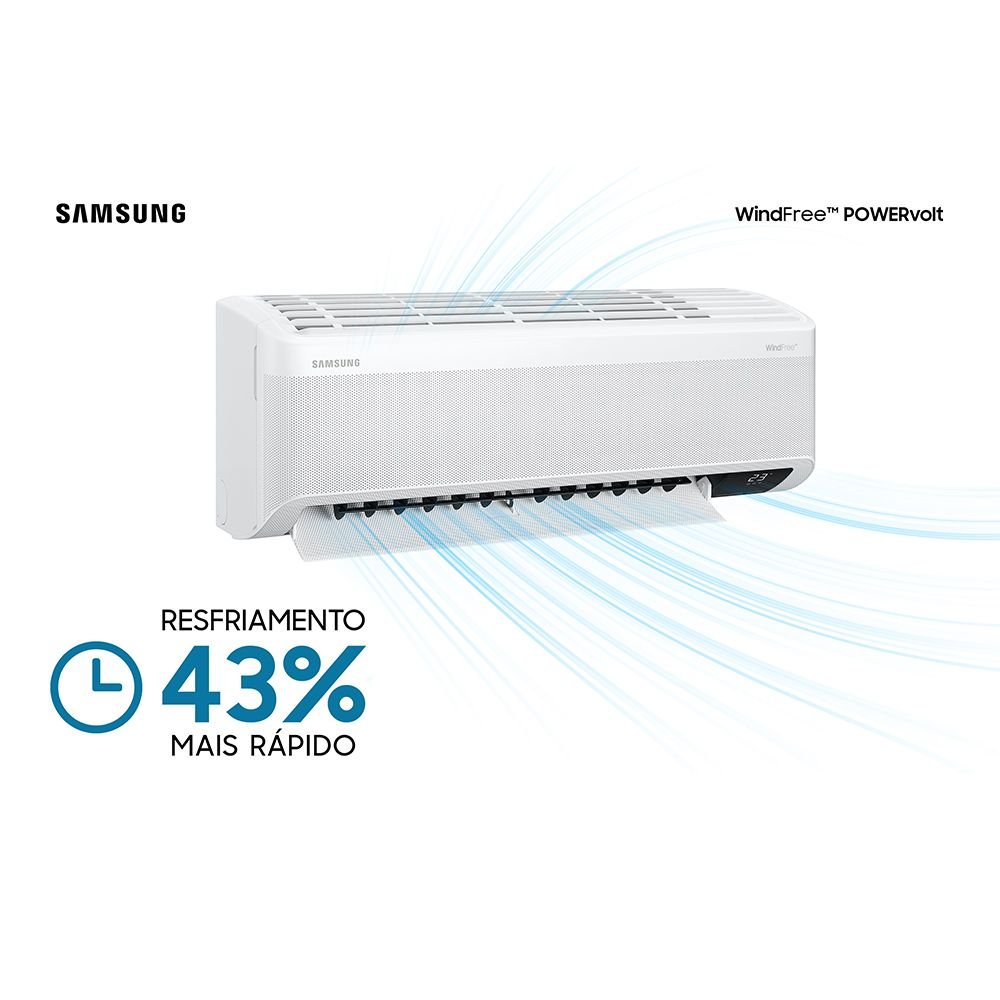 Ar Condicionado Split Inverter Samsung WindFree PowerVolt Frio 12000 BTUs Bivolt AR12BVFAVWKXAZ - 6