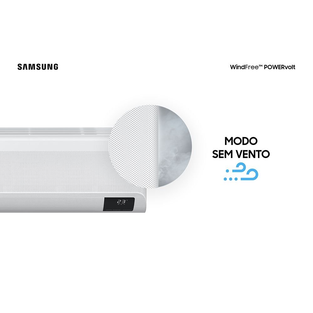 Ar Condicionado Split Inverter Samsung WindFree PowerVolt Frio 12000 BTUs Bivolt AR12BVFAVWKXAZ - 11