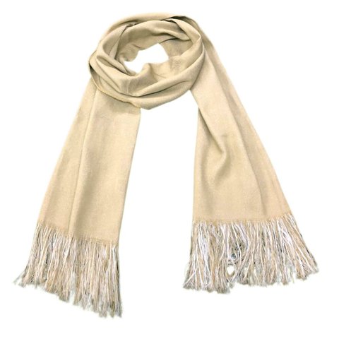 Peseira Xale Cachecol Lenço Para O Frio Echarpe Pashmina Bege