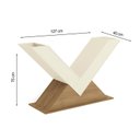 Ver imagem 2 de Base Mesa de Jantar Amora BA35 Madeirado s/ Tampo Freijó/Off White - Kappesberg