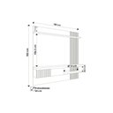 Ver imagem 3 de Painel Home P/ Tv até 65 Pol Jade Ripada 180x183cm Buriti/fendi - Caemmun