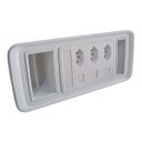 Ver imagem 1 de Caixa Regua Tomada Embutir 3 Tomadas 2 Rj45 1 Usb-c