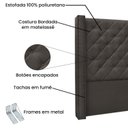 Ver imagem 4 de Cabeceira Casal 140cm Suede Vicenza Cinza