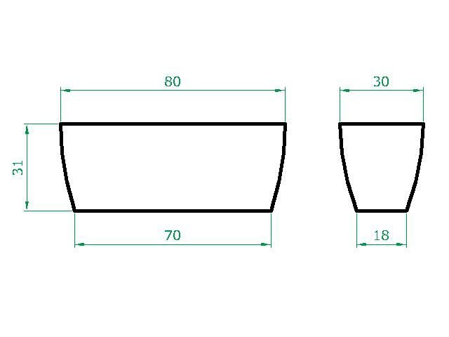 Kit 4 Vaso Planta 80x30 Jardineira Floreira Polietileno BGPLASTICOS MARROM CHOCOLATE 020 - 3