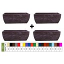 Ver imagem 1 de Kit 4 Vaso Planta 80x30 Jardineira Floreira Polietileno BGPLASTICOS MARROM CHOCOLATE 020