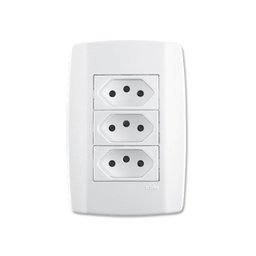 Tomada Tripla Ilumi Slim C/pl 20a 250v 80124 Monobloco - 1