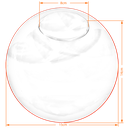 Ver imagem 2 de Globo de Vidro Lustre Branco Fosco Esférico sem Colar 08x15