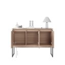 Ver imagem 3 de Buffet Valência 3 Portas MDP 120cm Montana Preto com Estrutura em Aço Casah