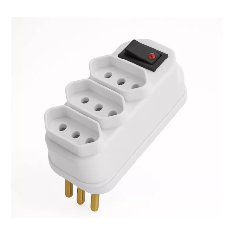 Adaptador Benjamin 3 Tomadas com Interruptor Liga/desliga