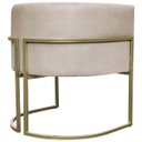 Ver imagem 7 de Poltrona Decorativa Recepção Luna Suede Base Ferro Champagne