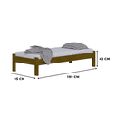 Ver imagem 3 de Cama de Solteiro Imbuia 199cm Nemargi