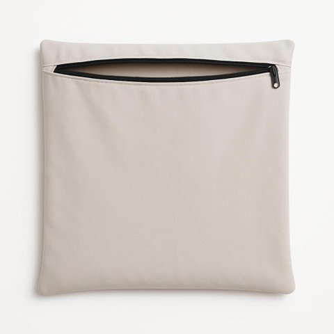 Capa de Almofada 42cm Decorativa Suede P/ Sofá e Cadeira Cor:bege