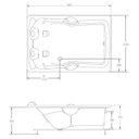 Ver imagem 2 de Banheira de Hidromassagem Ouro Fino Acrillic Dupla Premium 1,60m x 1,20m x 47cm