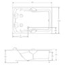 Banheira de Hidromassagem Ouro Fino Acrillic Dupla Premium 1,60m x 1,20m x 47cm - 2