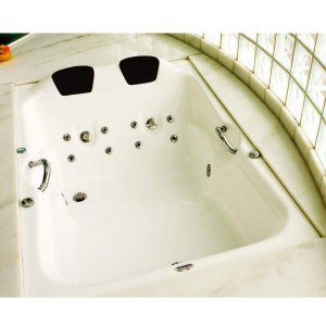 Banheira de Hidromassagem Ouro Fino Acrillic Dupla Premium 1,60m x 1,20m x 47cm