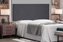 Ver imagem 1 de Cabeceira Suspensa Casal 140cm Suede Aquilla Cinza