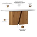Ver imagem 3 de Mesa de Jantar 8 Lugares Retangular Orgânico com Vidro 200cm Salieri N01 Cinamomo Off White - Lyam