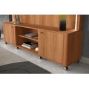 Ver imagem 2 de Estante com Rodízios Home para Sala Tv até 65 Polegadas Florença Lukaliam:jequitiba