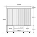 Ver imagem 3 de Estante com Rodízios Home para Sala Tv até 65 Polegadas Florença Lukaliam:jequitiba