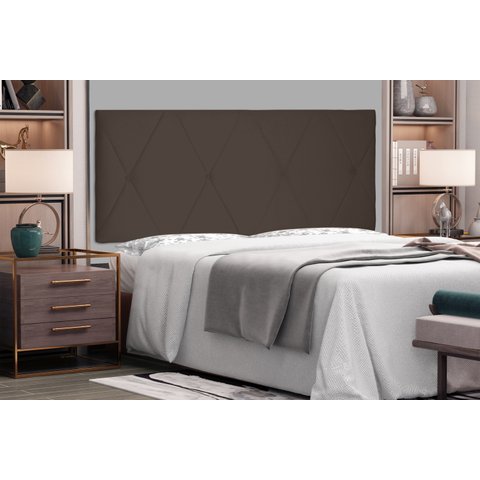 Cabeceira Suspensa Queen 160cm Suede Aquilla Marrom