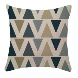 Capa de Almofada Triângulos Azul 43cm