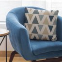 Ver imagem 2 de Capa de Almofada Triângulos Azul 43cm