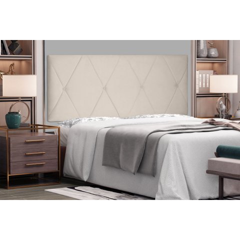 Cabeceira Suspensa King 195cm Suede Aquilla Bege