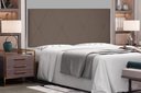 Ver imagem 1 de Cabeceira Suspensa King 195cm Suede Aquilla Marrom