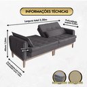 Ver imagem 5 de Sofá Cama Rivieira 2,30m-chumbo