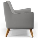 Ver mais imagens de Kit 02 Poltronas Decorativas com Pés de Madeira Taroba D02 Linho Cinza Escuro C-416 - Lyam Decor
