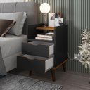 Ver imagem 2 de Mesa de Cabeceira 2 Gavetas com Pés Palito Decor Vianossa