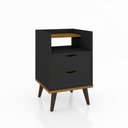 Ver imagem 5 de Mesa de Cabeceira 2 Gavetas com Pés Palito Decor Vianossa