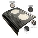 Ver imagem 2 de Esteira para Sofá Braço Porta Copo Alumínio S01 Flexível Preto - Inoviza