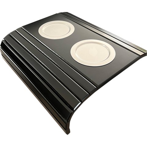 Esteira para Sofá Braço Porta Copo Alumínio S01 Flexível Preto - Inoviza
