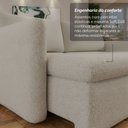 Ver imagem 5 de Sofá Cama sem Caixa Retrátil Reclinável Lunno D28 Mola Ensacada:Bouclê Bege/200cm