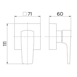 Acabamento para Registro Docol Lift 8048CE DocolBase 1.1/2" e 1.1/4" Ônix - 2