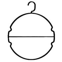 Kit 50 Cabides Redondos para Biquíni Lingerie Plástico Preto Redondo Loja Cinquetti - 1