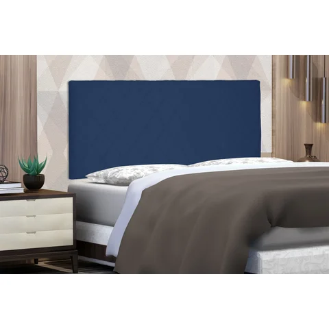 Cabeceira Suspensa King 195cm Suede Esmeralda Azul