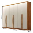 Ver imagem 2 de Guarda Roupa Casal Livorno Plus 6 Portas 4 Gavetas Cinamomo Fendi - Novo Horizonte