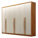 Ver imagem 1 de Guarda Roupa Casal Livorno Plus 6 Portas 4 Gavetas Cinamomo Fendi - Novo Horizonte