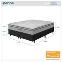 Ver imagem 3 de Cama Box Preta + Colchão Queen Size Ortopédico San Gabriel Branco Espuma D33 One Pillow