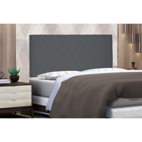 Cabeceira Suspensa King 195cm Suede Esmeralda Cinza