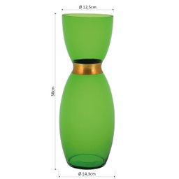 CHLORO VASO 38x14x14cm VIDRO VERDE NH - 2