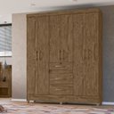 Ver imagem 2 de Guarda Roupa 6 Portas Itatiba Castanho Wood 868331 Moval
