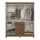 Ver imagem 3 de Guarda Roupa 6 Portas Itatiba Castanho Wood 868331 Moval
