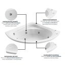 Ver imagem 4 de Banheira de Hidromassagem Gold Line Kantho Ouro Fino em Acrílico Branco 220V