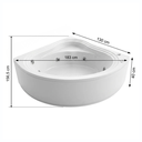 Ver imagem 3 de Banheira de Hidromassagem Gold Line Kantho Ouro Fino em Acrílico Branco 220V