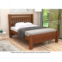 Ver imagem 1 de Cama Casal em Madeira Maciça 1,40 Orleans Avelã